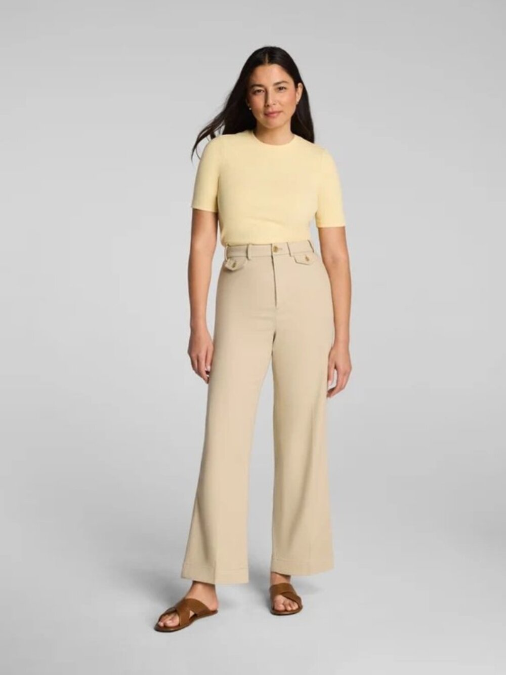SPANX $128 SPANXsupersmooth® Stretch Twill Cropped Easy Flare Pant Sz 3X NWT